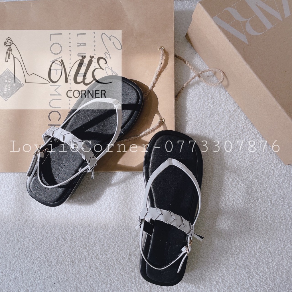 SANDAL XUỒNG LOVIIECORNER - GIÀY THỜI TRANG NỮ PHONG CÁCH NỮ TÍNH QUAI NGANG ĐẾ BẰNG S220814
