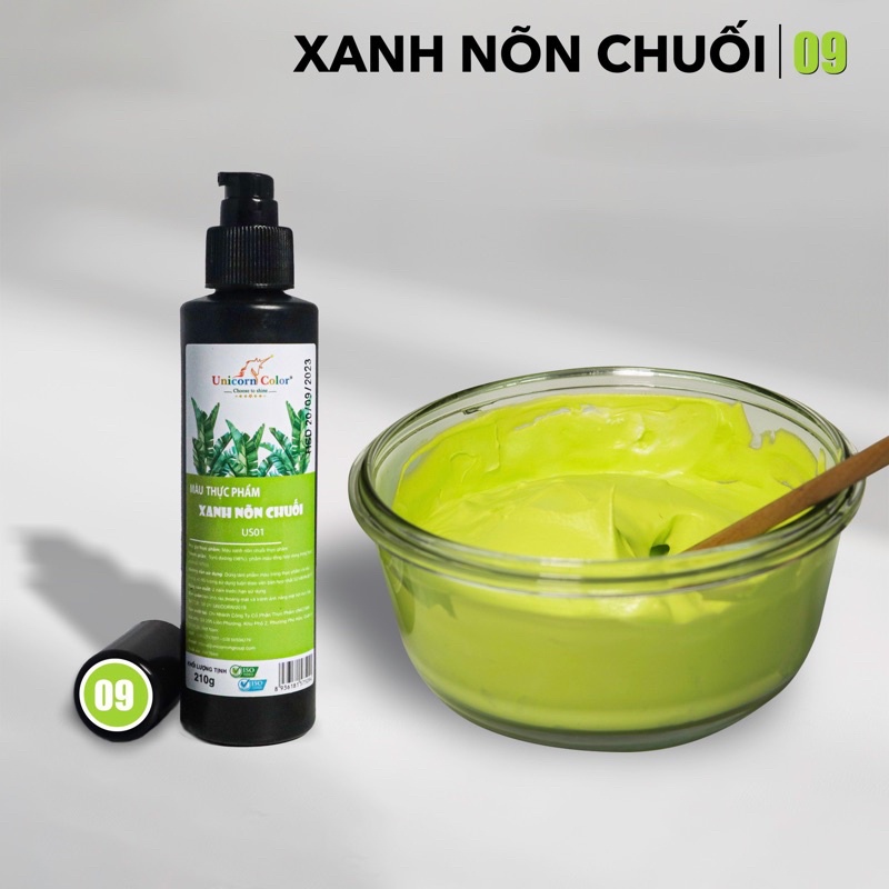 Màu Thực Phẩm 210g - UNICORN Xanh Nõn Chuối - A09