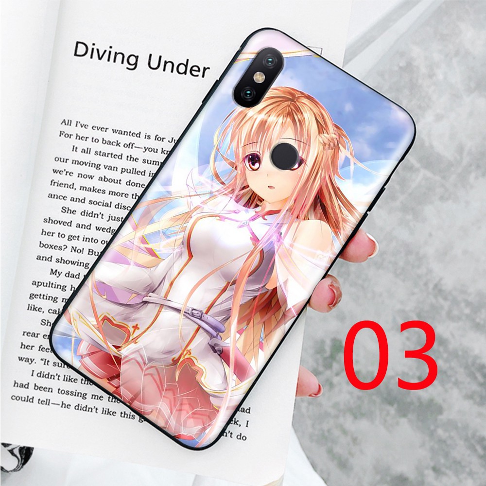 Ốp Lưng Mềm In Hình Sword Art Online Cho Xiaomi Mi A1 A2 A3 Lite 5x 6x Note 10 Pro