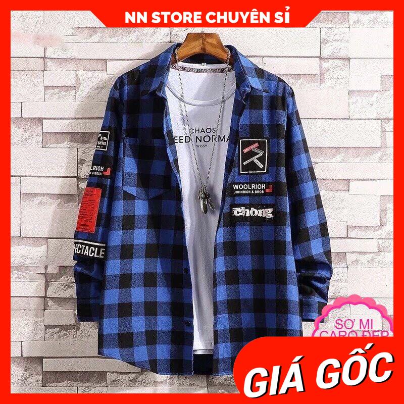 ÁO SƠ MI CARO IN HÌNH CỰC CHẤT ⚡FREESHIP⚡100% ẢNH THẬT⚡NN CHUYÊN SỈ - NN STORE