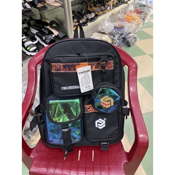balo học sinh túi hộp màu phản quang, cặp cấp 2 cấp 3