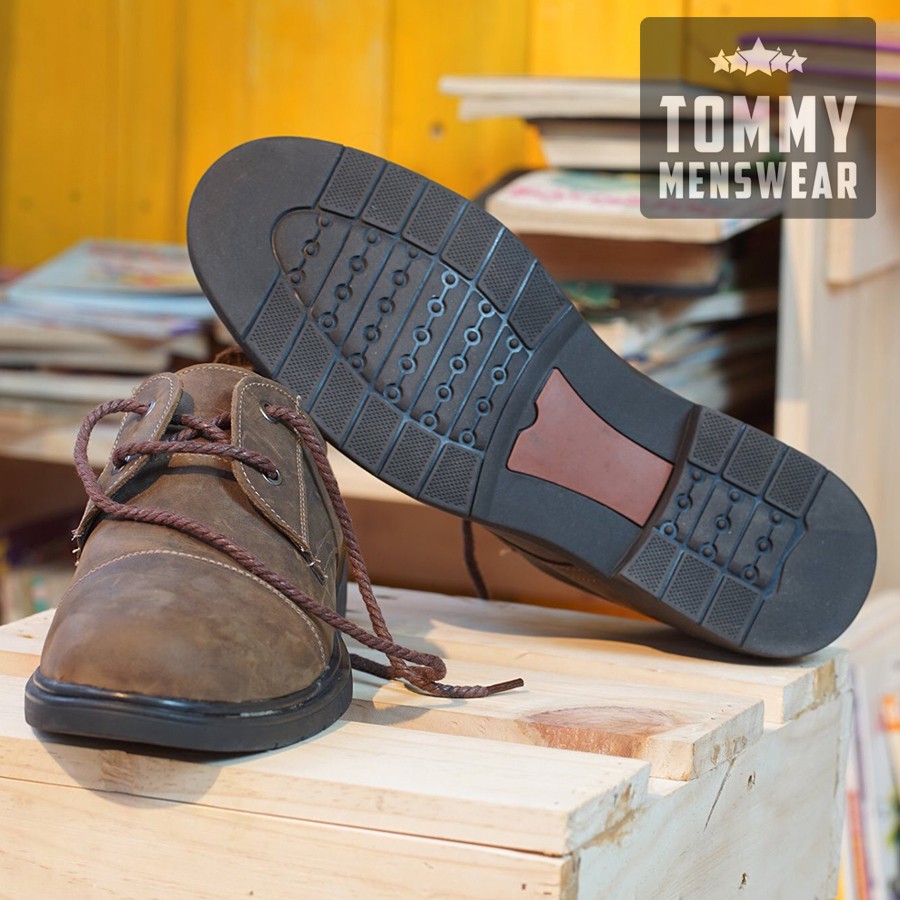 Giày Nam Đẹp Da Bò - TẶNG TẤT - Giày Nam Cổ Thấp Da Nubuck Bảo Hành 1 Năm GVN01