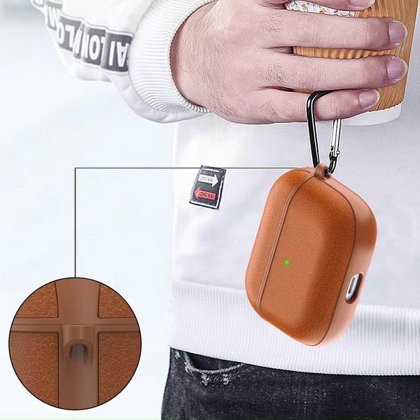 Bao da WIWU CALFSKIN GENIUS LEATHER cho tai nghe không dây AIRPODS 3 2021 , Pro , 1 , 2 chính hãng da thật 100% cao cấp