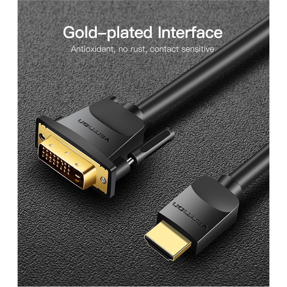 Đầu Chuyển Đổi DVI To HDMI &amp; HDMI To DVI - Thương Hiệu Vention