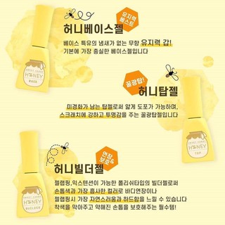 Candy Nail - Honey Base, Top, Builder ( liên kết sơn gel,  top bóng và cứng móng )