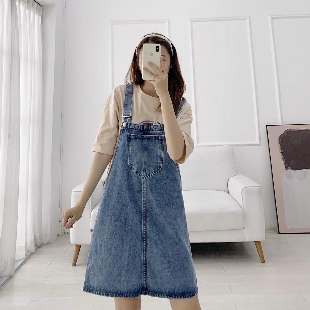 Yếm Váy Jean Xanh - Leda