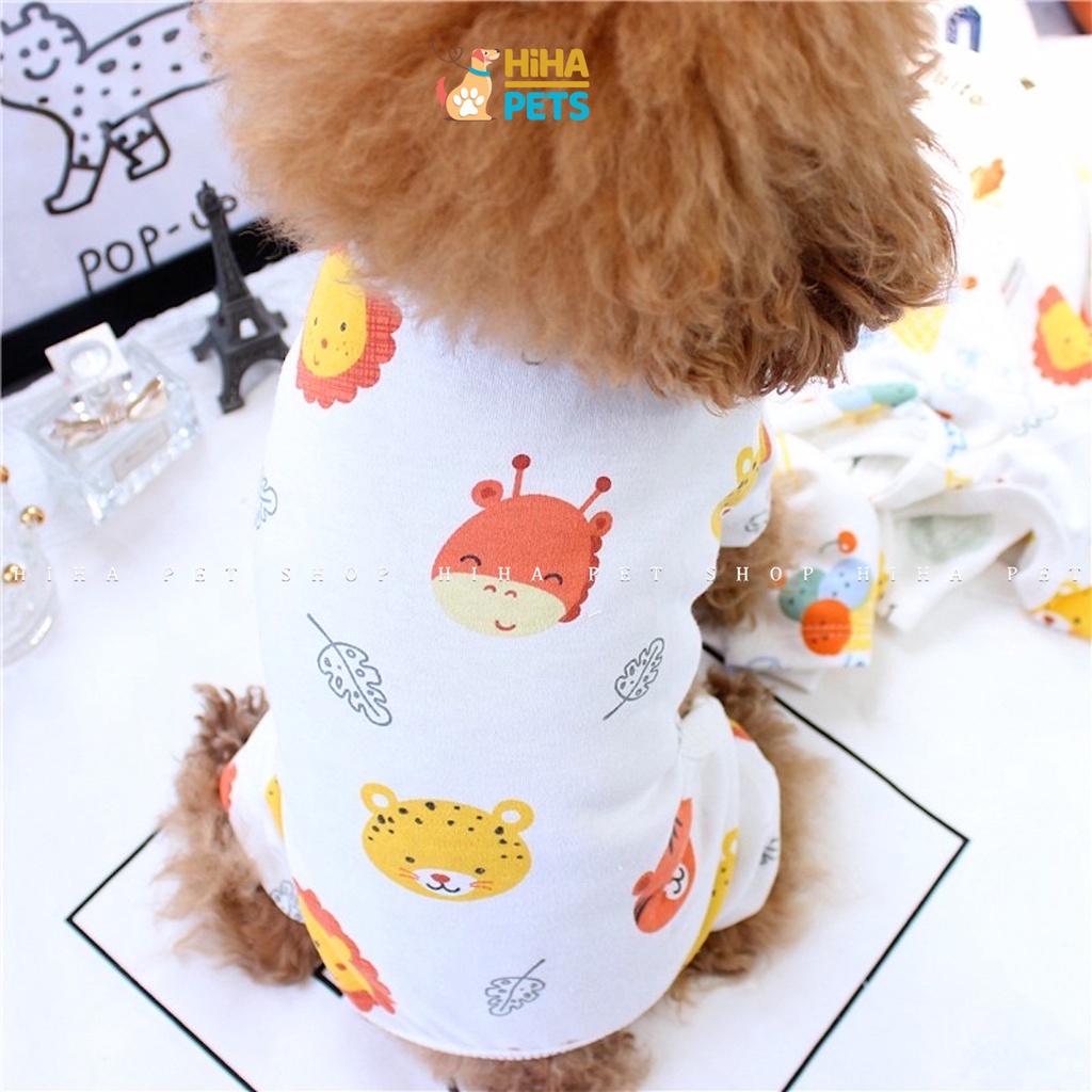 Quần Áo Cho Chó Mèo 4 Chân Mặc Ấm Chất Liệu Thun Cotton Quần Áo Thú Cưng Jump Hình Dễ Thương Hihapet.