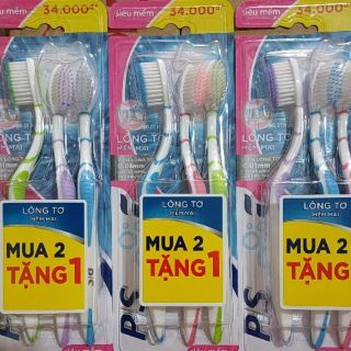 Bàn chải đánh răng PS lông tơ vĩ 3 cây