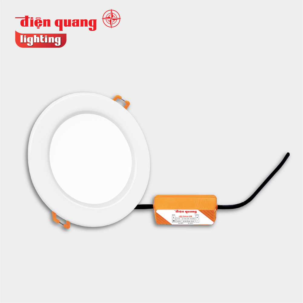 Bộ đèn LED downlight Điện Quang ĐQ LRD07 098CS (9W, đổi màu bằng công tắc)