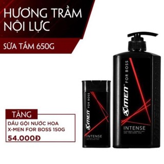 Dầu gội xmen for boss intense 650g tặng dầu gội 150g