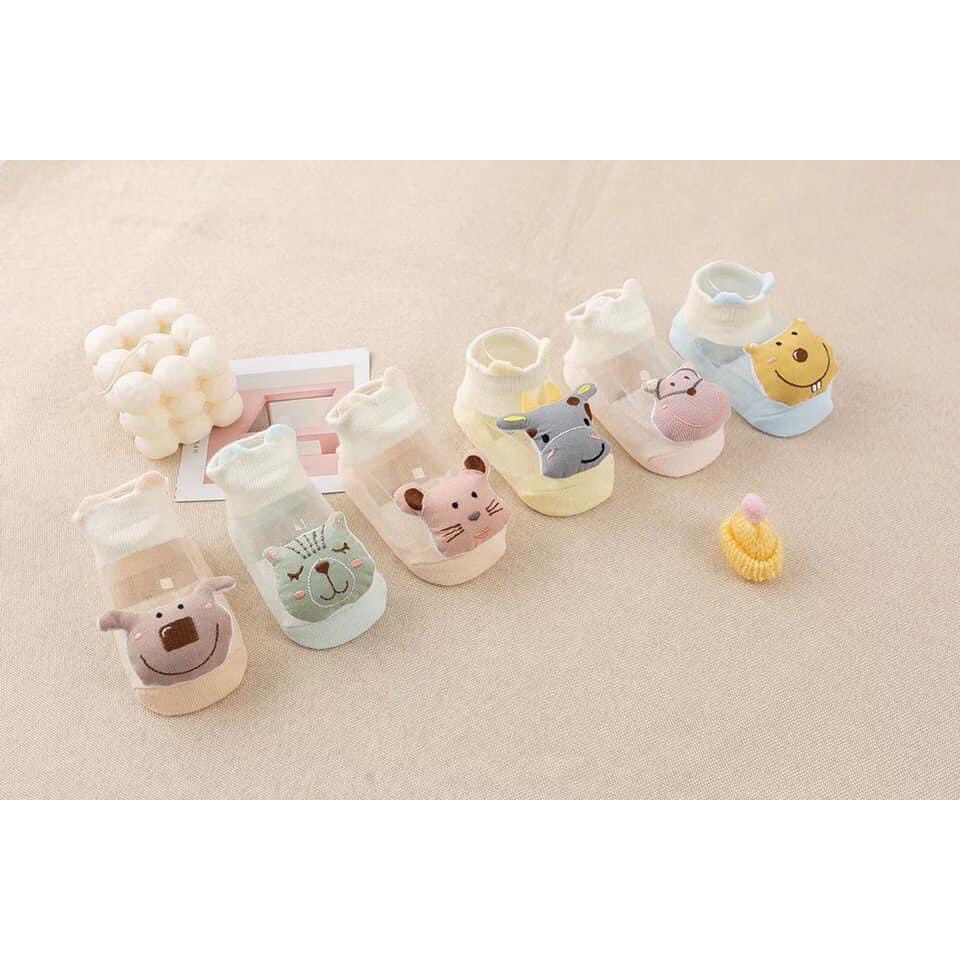 Set 2 đôi tất thú bông cực xinh cho bé gái - Hàng có hộp - MC094