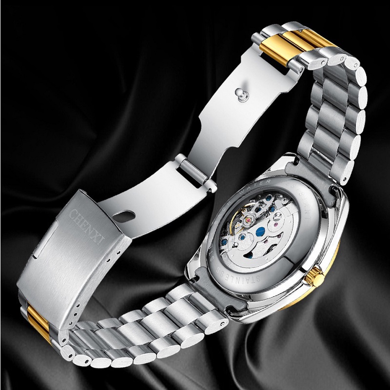 Đồng Hồ Cơ Tự Động CHENXI Chất Liệu Thép Không Gỉ Phát Quang