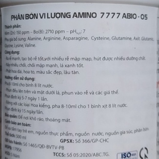 Vitamin B1 thái lan 500ml, Phân bón cung cấp dưỡng chất dùng cho phong lan, hoa hồng, cây kiểng