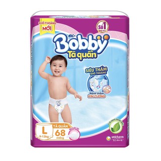 Bỉm quần bobby jumbo mẫu trà xanh size m74, l68, xl62, xxl56