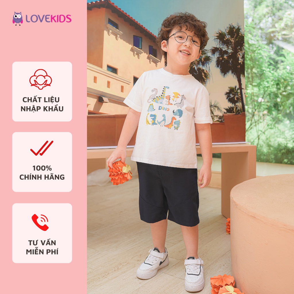 Quần lửng short kaki cho bé trai cạp chun cho bé từ 2 đến 6 tuổi LOVEKIDS