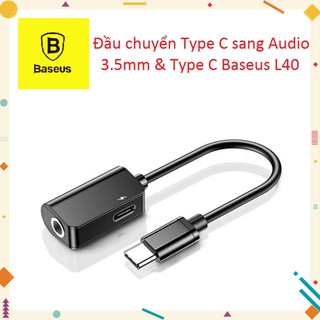 [Hàng Chính Hãng] Đầu chuyển Baseus L40 Type C sang Audio 3.5mm & Type C.