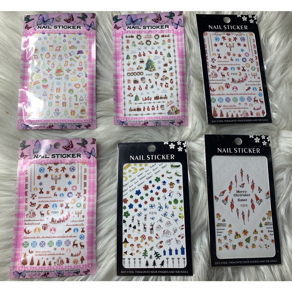 Sticker Trang Trí Móng Noel Siêu Đẹp 3