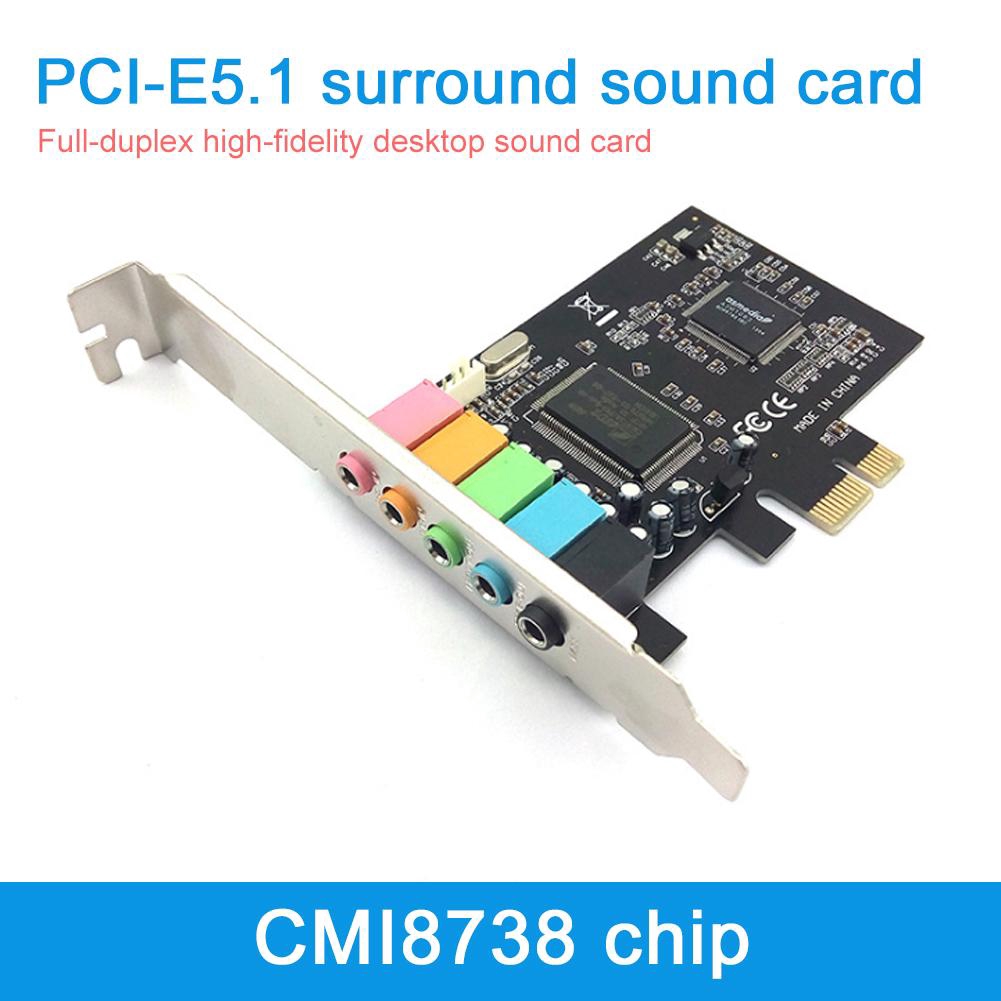 🎤Card âm thanh, 5.1 Sound Card nội bộ cho PC Windows 10 với khung cấu hình thấp