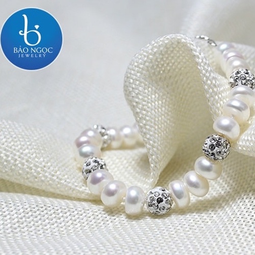 Lắc Tay Bạc Nữ Hạt Ngọc cao cấp L8003 - Bảo Ngọc Jewelry
