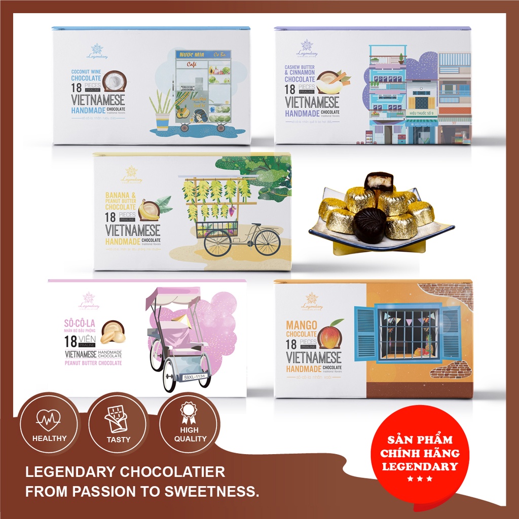 Bộ sưu tập Zoom nhân trái cây nhiệt đới 18 Viên thích hợp làm quà tặng Socola Legendary