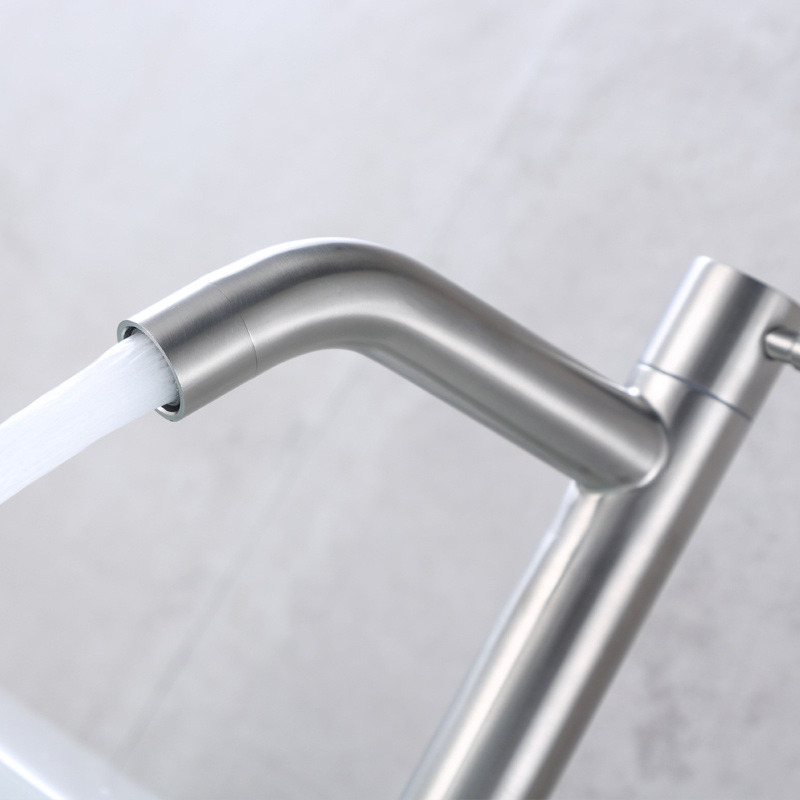Vòi lavabo xả lạnh cắm chậu OS107 chất liêu inox 304 - bảo hành 2 năm toàn quốc