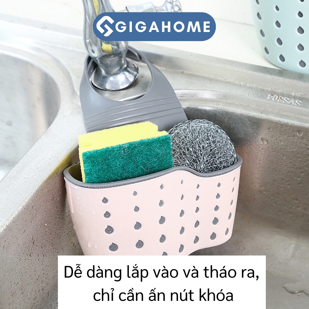 Giỏ Nhựa Đựng Đồ Treo Bồn Rửa Chén 2 Tầng GIGAHOME Hình Giọt Nước 9814