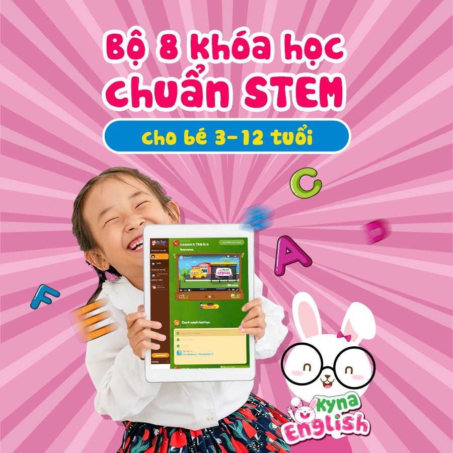 Toàn Quốc [E-Voucher] Combo 12 khóa học tiếng Anh Cambridge chuẩn STEM cho trẻ từ 3-15 tuổi từ mầm non đến cấp 2