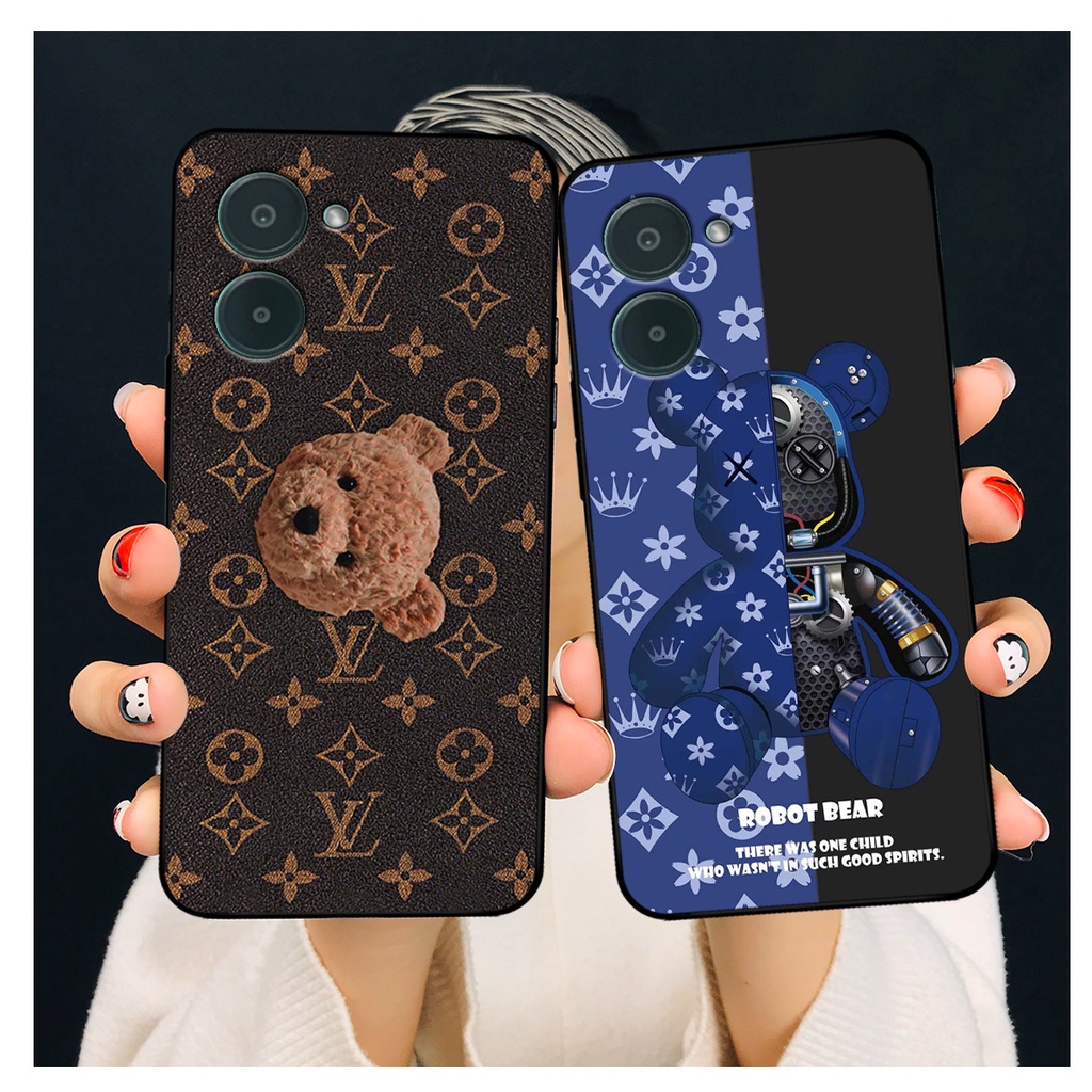 Ốp lưng Realme C33 in hình bearbrick, kwas thời trang cao cấp