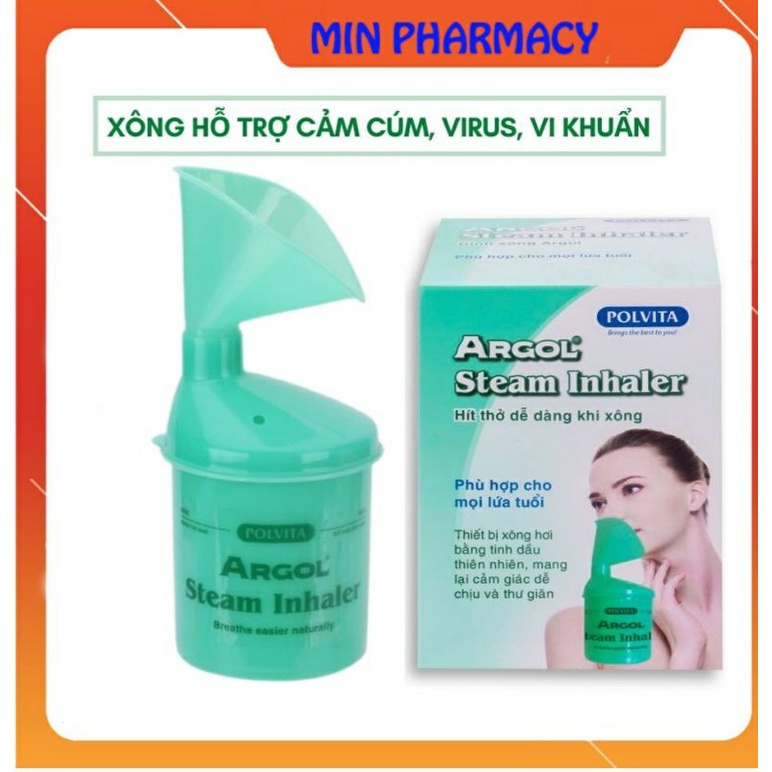 Bình xông mũi, Xông hơi tinh dầu Argol Steam Inhaler - Làm sạch và thông đường hô hấp Dung Tích 350ml