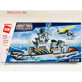 Lắp ráp ENLINGHTEN ráp tàu chiến hạm 112 quà tặng sinh nhật cho bé trai
