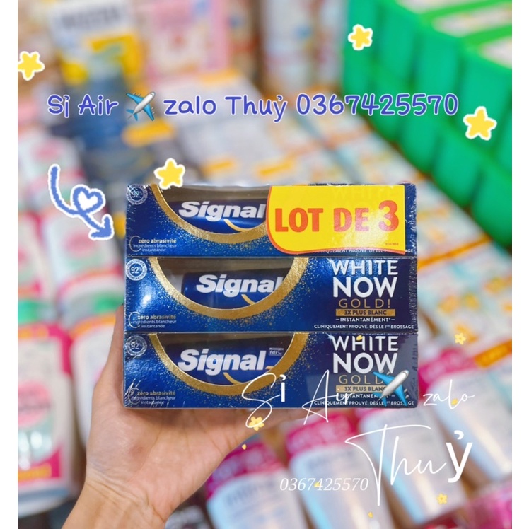 (Hàng air ✈️ Pháp) Kem đánh tăng Signal White now giúp trắng răng