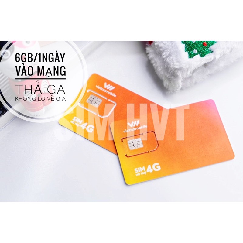 Sim vietnamobile 6Gb/1 ngày vào mạng thả ga, lấy mã OTP,tạo tài khoản