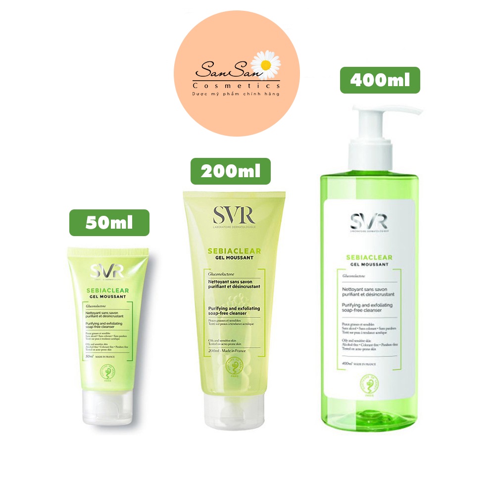 ✅[Chính Hãng] Sữa Rửa Mặt SVR Gel Moussant Cho Da Dầu Mụn 55ml, 200ml, 400ml | BigBuy360 - bigbuy360.vn