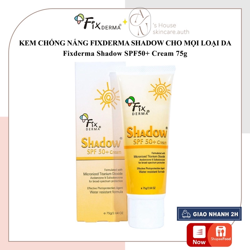 Kem Chống Nắng FIXDERMA SHADOW SPF 50+ Dành Cho Mọi Loại Da (75g)