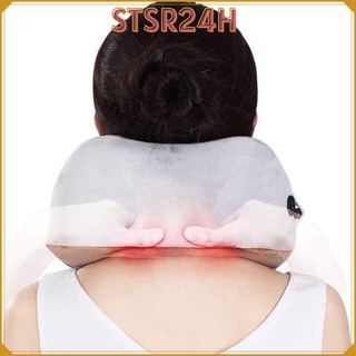 Gối massage cổ vai gáy hồng ngoại ❤️FREESHIP❤️ Máy massage cổ hồng ngoại U-Shaped trị đau nhức cổ vai gáy