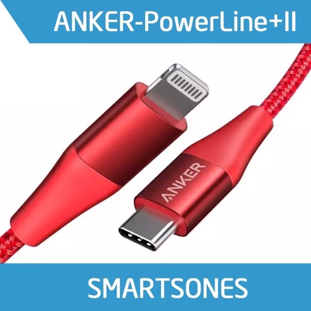 Cáp Anker Powerline+ II c to lightning Powerline + 2 A8653- 1.8m