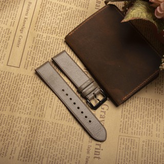 Dây da Bê Màu Bạc Xỉu Handmade Cho Đồng Hồ SAMSUNG GALAXY WATCH kèm chốt thông minh,da thật lót da chồng thấm nước