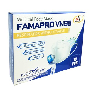 KHẨU TRANG Y TẾ VN95, PM2.5, HỘP 10 CÁI