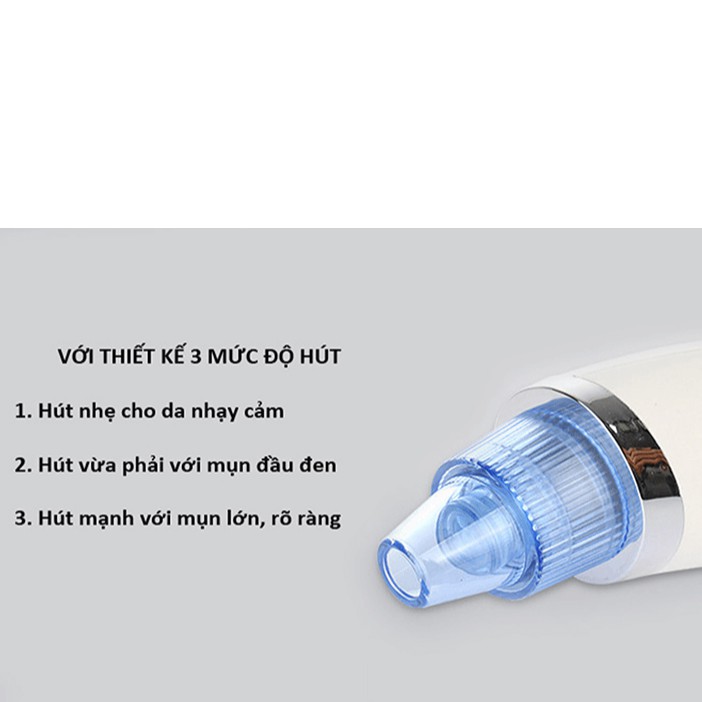 Máy Hút Mụn Cầm Tay Derma Suction Cao Cấp, Dụng Cụ Hút Da Dầu, Mụn Đầu Đen, Trứng Cá  Tặng kèm đầu hút và cây lặn mụn