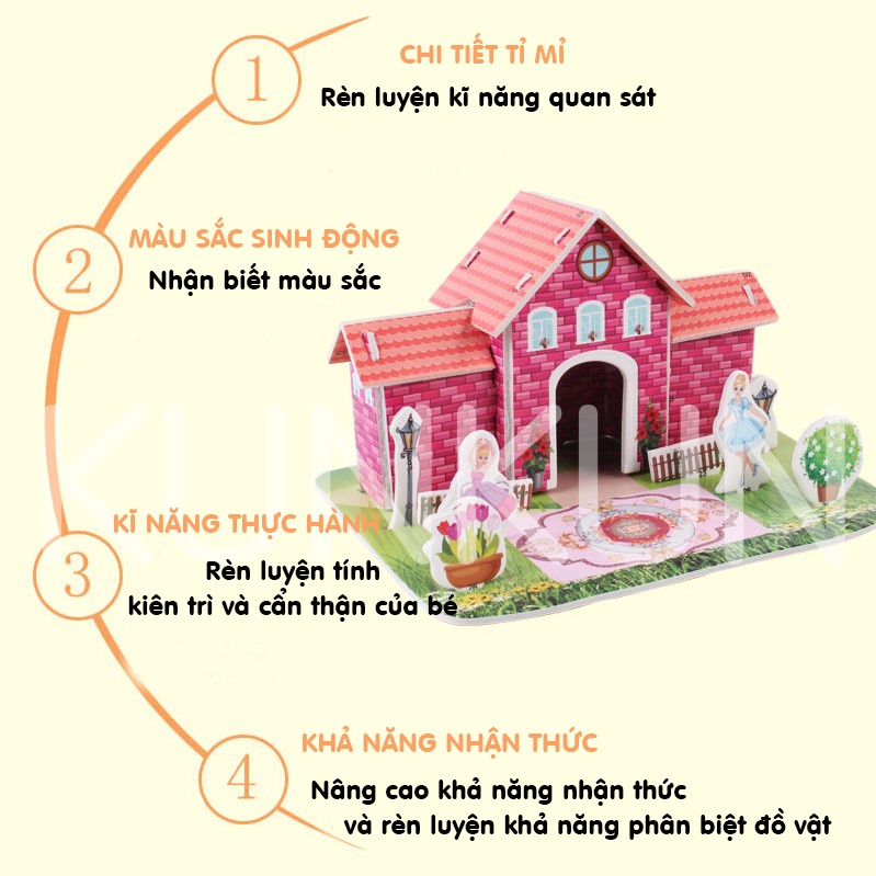 Mô hình 3D giấy tự lắp ráp bằng bìa xốp