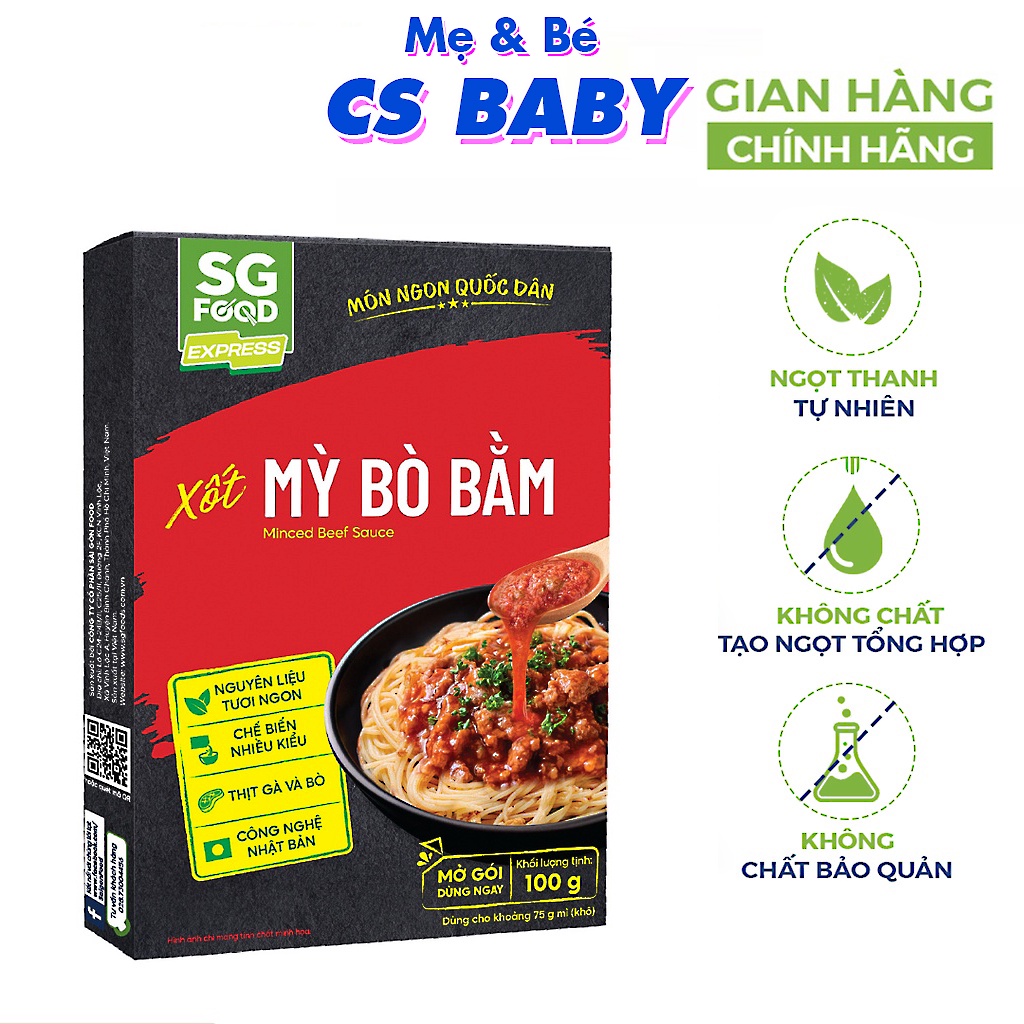 Xốt Mỳ Bò Bằm Sài Gòn Food 100g CS Baby