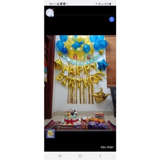 Set bóng trang trí sinh nhật (kèm rèm)