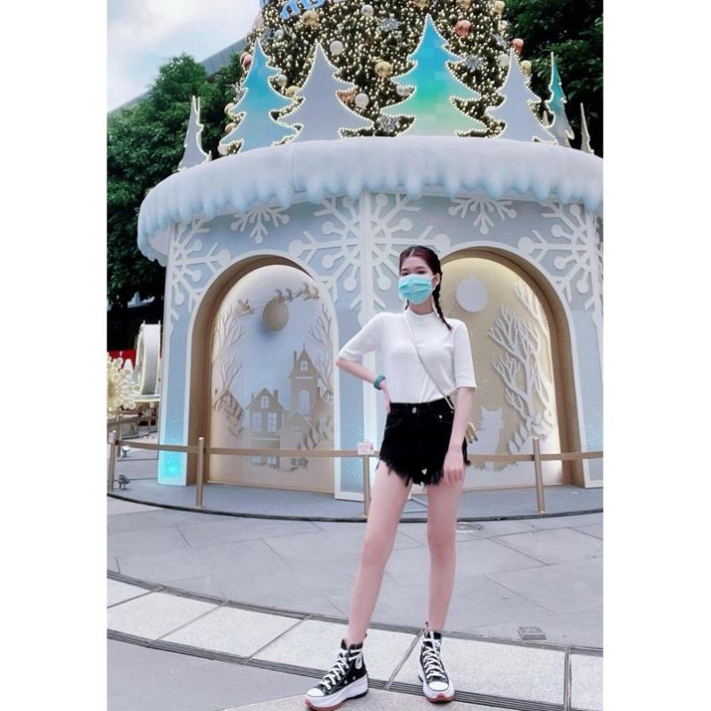 Giày thể thao Sneaker Convers Run Star Hike High top CV cổ cao nam nữ độn đế full box bill | BigBuy360 - bigbuy360.vn