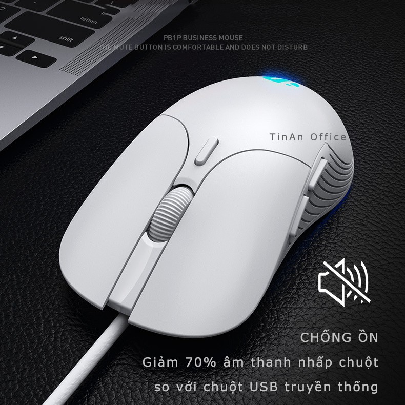 [Silent Click, RGB Breathing Light] Chuột Máy Tính Có Dây Inphic PB1P, LED, Sử Dụng Chơi Game, Văn Phòng