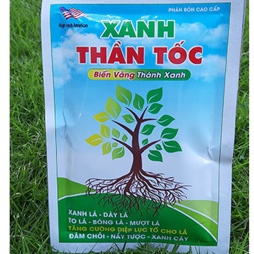 Phân Bón Lá XANH THẦN TỐC - Biến Vàng Thành Xanh (100g)