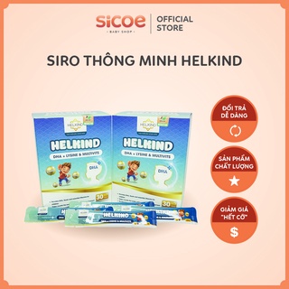 Siro thông minh, tăng chiều cao, tăng sức đề kháng helkind - bổ sung dha, taurine, lysine - hộp 30 gói