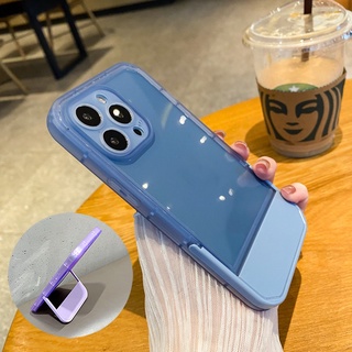 Ốp Điện Thoại Silicon tpu Trong Suốt Có Giá Đỡ Cho for  iphone 14 pro max 11 12 13 pro max mini XR XS 7 8 plus