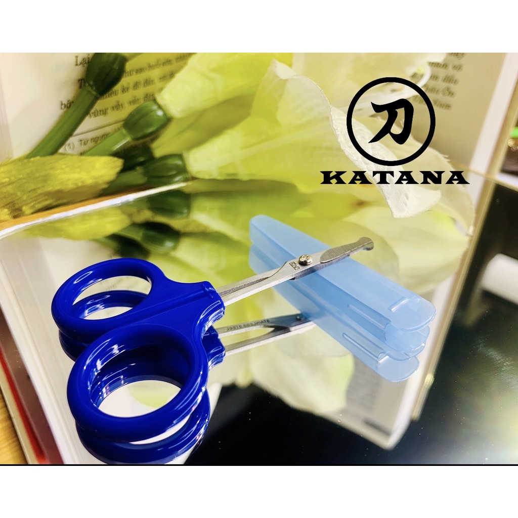 Kéo cắt lông mũi Nhật KAI HL0453  lưỡi tròn an toàn - BH 12 tháng 1 ĐỔI 1