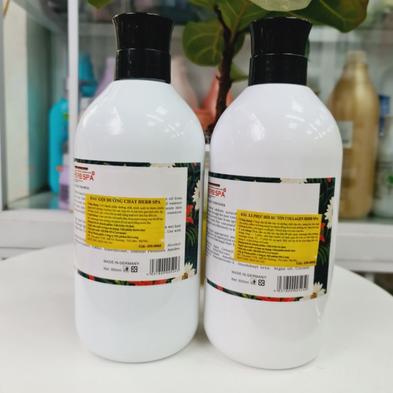 CẶP GỘI XẢ PHỤC HỒI HƯ TỔN HERBSPA 880ml×2