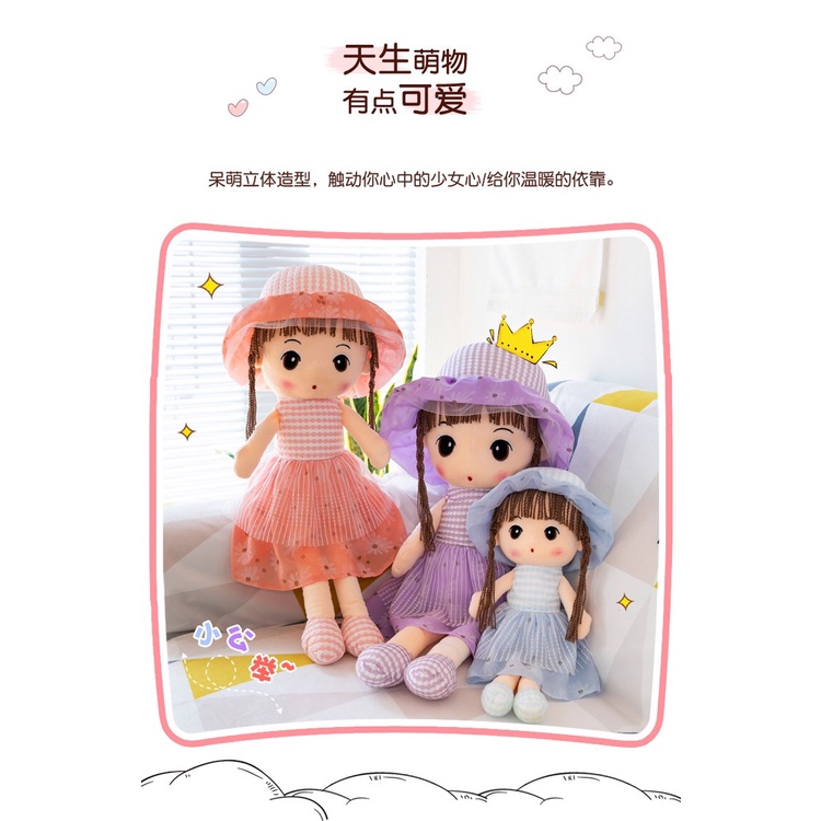 Búp bê mũ len đẹp lung linh cho các bé size 45cm và 60cn